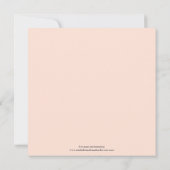 Romantische Roze Rozen Stof Roze Trouw Uitnodiging (Achterkant)