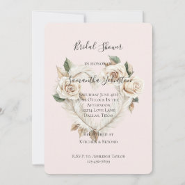 Romantische Roze Rozen Veren Hart Bruidscadeau Kaart