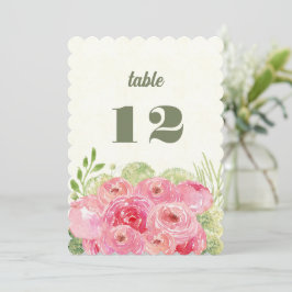 Romantische Roze Rozen Waterverf Bruiloft Kaart