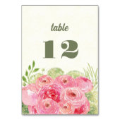 Romantische Roze Rozen Waterverf Kaart (Achterkant)