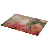 Romantische Roze Rozen Zachte Afwerking Snijplank (Hoek)