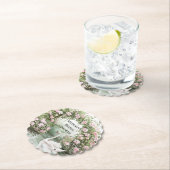 Romantische Roze Rozen Zwanenmeer Bloemrijke Bruid Kartonnen Onderzetters (Insitu)