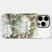 Romantische Roze Rozen Zwanenmeer Bloemstuk Case-Mate iPhone Case (Achterkant (horizontaal))