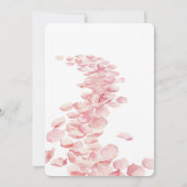 Romantische Roze Rozenblaadjes Bloemen Huwelijk Kaart (Achterkant)