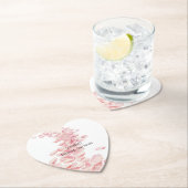 Romantische Roze Rozenblaadjes Bloemige Bruidsmeis Kartonnen Onderzetters (Insitu)