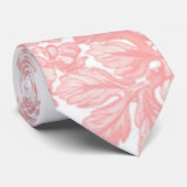 Romantische Roze Toile Bloem Bruidsschat Stropdas (Opgerold)