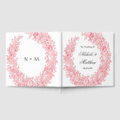 Romantische Roze Toile Bloem Huwelijk Gastenboek (Volledig)