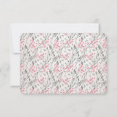 Romantische Roze Tuin Bloemen RSVP Kaart (Achterkant)