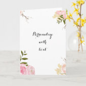 Romantische Roze Tuin Waterverf Floral Kaart (Gele Bloem)