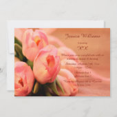 Romantische roze tulpen verjaardag kaart (Achterkant)