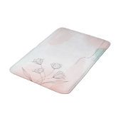 Romantische Roze Waterverf Floral Badmat (Gekanteld)
