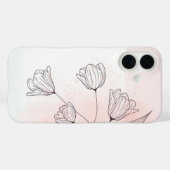 Romantische Roze Waterverf Floral Case-Mate iPhone Case (Achterkant (horizontaal))