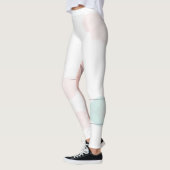 Romantische Roze Waterverf Floral Leggings (Links)