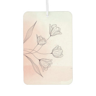 Romantische Roze Waterverf Floral Luchtverfrisser