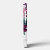 Romantische  Roze Waterverf Floral Marble Case-Mate iPhone Case (Achterkant / Links)