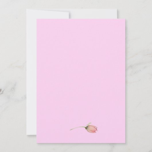 Romantische roze waterverf kersenbloesems kaart (Achterkant)