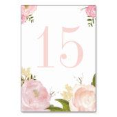 Romantische roze Waterverf ponden en Rozen bruilof Kaart (Achterkant)