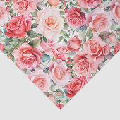 Romantische Roze Waterverf Rozen Tissuepapier (Detail)