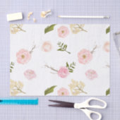 Romantische Roze Waterverf Tuin Bloemen Tissuepapier (Craft)