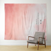 Romantische Roze Waterverfgradiënt Wandkleed (In Situ (horizontaal))