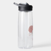 Romantische roze & witte bloemen waterfles (Rechts)