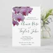 Romantische roze witte orchidee foto, orchideeën kaart (Staand voorkant)