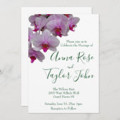 Romantische roze witte orchidee foto, orchideeën kaart (Voorkant / Achterkant)