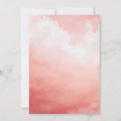 Romantische Roze Wolken Kaart (Achterkant)