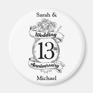 Romantische Rozen 13e verjaardag van het huwelijk Magneet