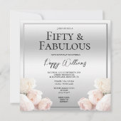 Romantische Rozen 50ste verjaardagsfeest Kaart (Achterkant)