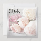 Romantische Rozen 50ste verjaardagsfeest Kaart (Voorkant)