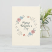 Romantische Rozen Advieskaart (Staand voorkant)