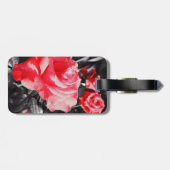 Romantische Rozen Bagagelabel (Achterkant horizontaal)