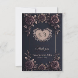 Romantische  rozen. bedankkaart