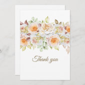 Romantische Rozen Bedankkaart (Voorkant / Achterkant)