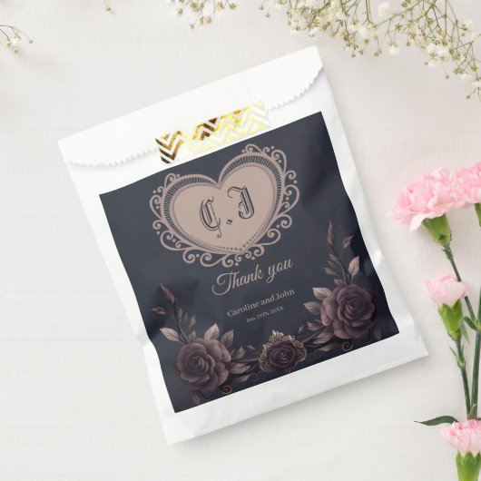 Romantische  rozen. bedankzakje (Gezegeld)