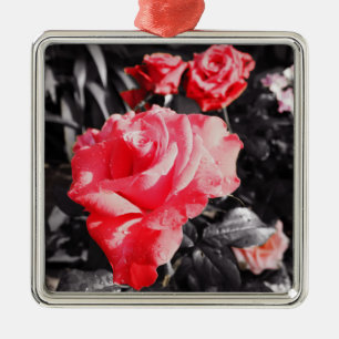 Romantische rozen bloemen #3 metalen ornament