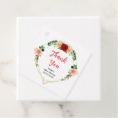 Romantische Rozen Bloemen Baby shower Dank u Bedankjes Labels (In situ)
