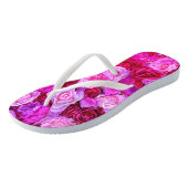 Romantische Rozen Bloemen Boeket Bloemenroze Teenslippers (Schuin)