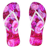 Romantische Rozen Bloemen Boeket Bloemenroze Teenslippers (Voetbed)