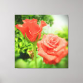 Romantische Rozen bloemen Canvas Afdruk (Voorkant)