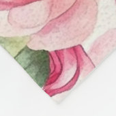 Romantische Rozen Bloemen Fleece Deken (Hoek)