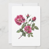 Romantische Rozen Bloemen Huwelijk Kaart (Achterkant)