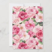 Romantische Rozen Bloemen Huwelijk Kaart (Achterkant)