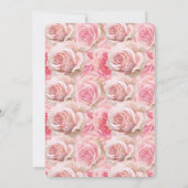 Romantische Rozen Bloemen Huwelijk Kaart (Achterkant)