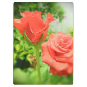 Romantische Rozen bloemen Klembord (Achterkant)