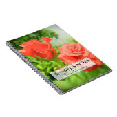 Romantische Rozen bloemen Notitieboek (Rechterzijde)