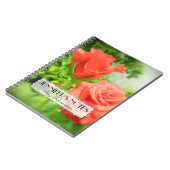 Romantische Rozen bloemen Notitieboek (Linkerzijde)