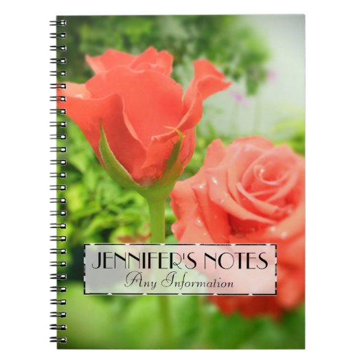 Romantische Rozen bloemen Notitieboek (Voorkant)