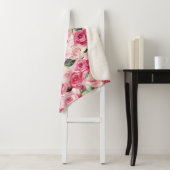 Romantische Rozen Bloemen Sherpa Deken (In situ)